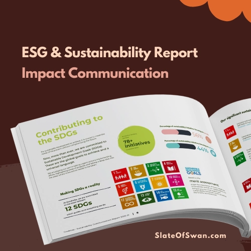 Sustainability and ESG Impact Report Design Agency - Slate of Swan