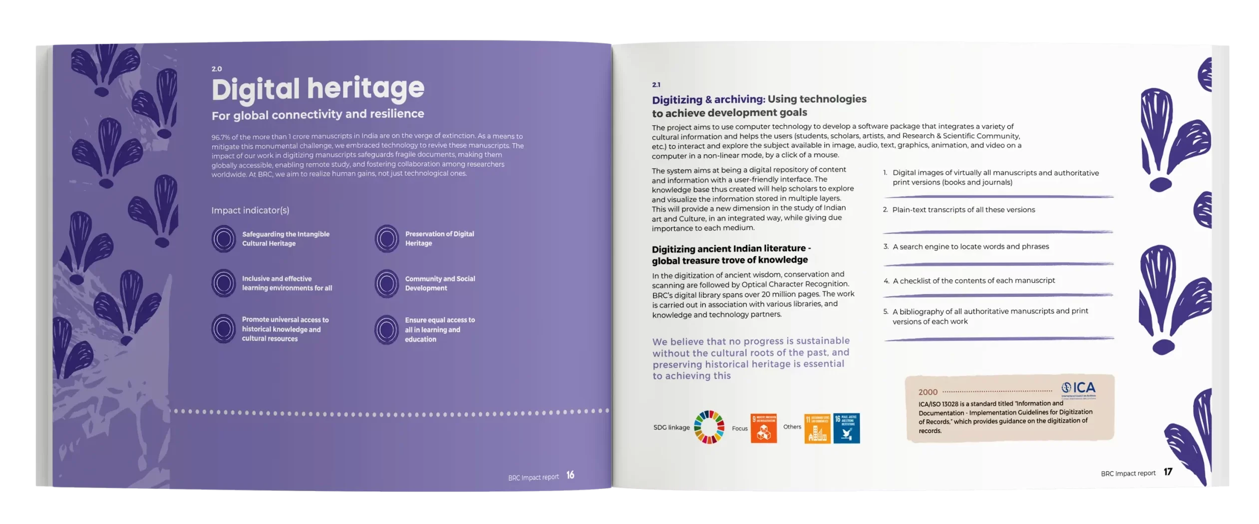 BRC Impact Report on Intangible Cultural Heritage Preservation and digital Restoration