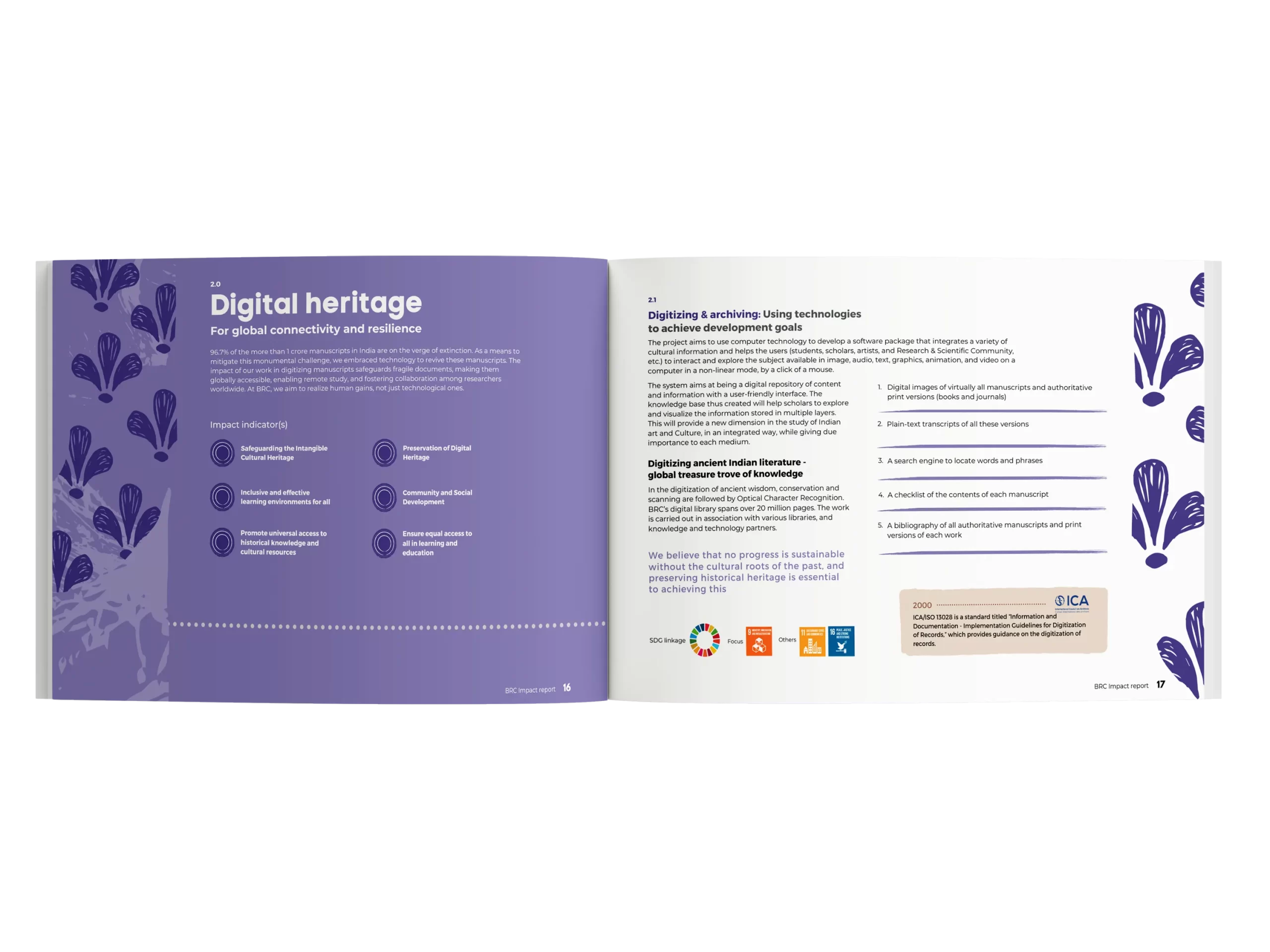 BRC Impact Report on Intangible Cultural Heritage Preservation and digital Restoration