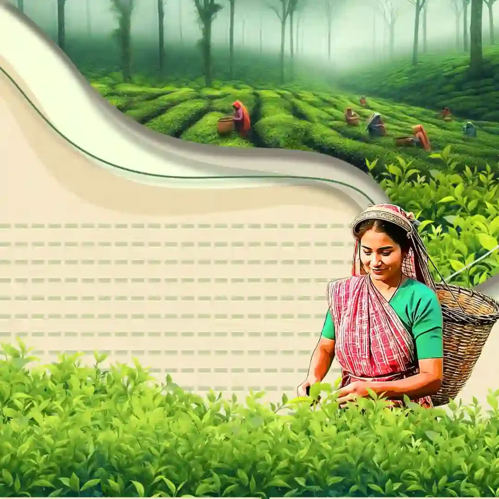 Infographic design from trustea Annual Report showcasing sustainability impact